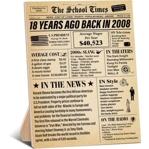 High School Graduation Party Ideas Table Decorations 2026 Back in 2008 Wood Sign With Stand High School Graduation Grad Gifts for Him Her