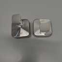 TAILI 304 Stainless Steel Bathroom Suction Hook for Towel, Loofah, Bathrobe, Patented Strong Suction Cup, Damage-Free Hanging Glass Shower Wall Hook, Hold Up to 11 Lbs, 2 Pack, Modern Square, Silver