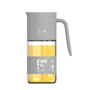 Zuutii Olive Oil Dispenser Bottle 18.6oz – Auto Flip Glass Vinegar Bottle with No-Drip Spout for Kitchen Cooking, Oil and Sauce Dispenser,Gray