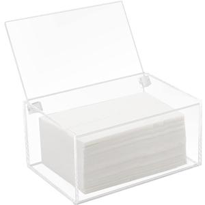 Acrylic Laundry Dryer Sheet Holder, Clear Dryer Sheets Container with Lid for Laundry Room, Clear