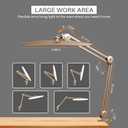 bemelux 20-Inch LED Desk Lamp with Clamp, 24W 2200LM, Gold