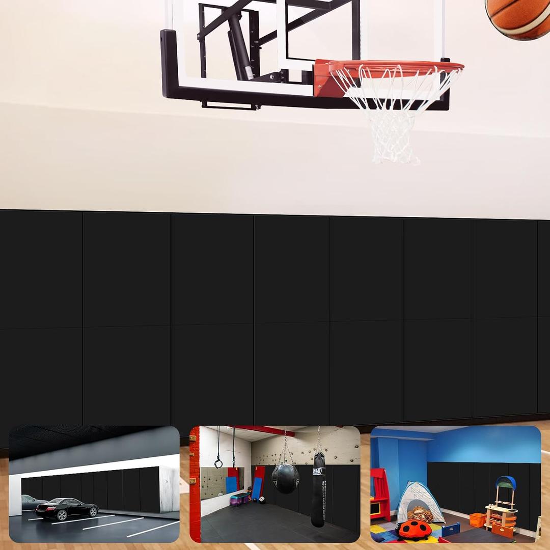 Gym Padding Wall Pads for Gym Wall Mats Basketball Wall Padding 2" Thick Foam Gym Wall Pad for Kids Wall Pad Protection, Waterproof Durable Wall Pads for Safety Colorful Wall Pad