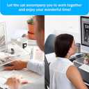 Acrylic Monitor Stand Riser Clear Laptop Stand for Desk Acrylic Monitor Riser for Desk Accessories Aesthetic Laptop Riser Clear Computer Stand White Office Supplies for Women Essentials