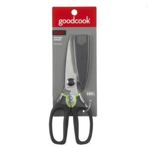GOODCOOK TOUCH KITCHEN SHEARS, STAINLESS STEEL WITH NON-SLIP GRIP HANDLE