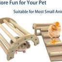 Chicken Perch Roosting Bar Jungle Gym Wooden Arch Bridge Platform Stand Ladder 3in1 Climbing Ramp Toys for Chick Hamsters Gerbils Mice Rodent and Small Animals