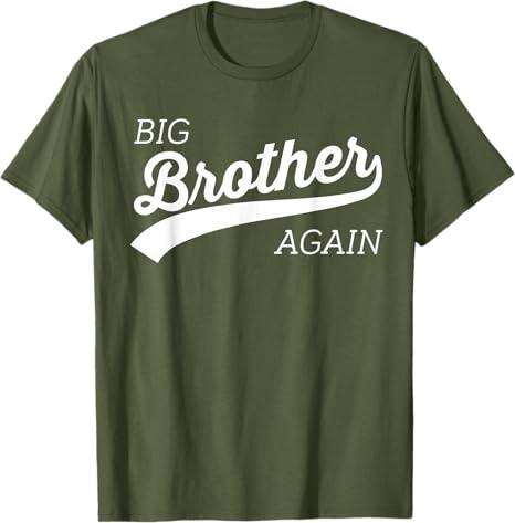 Big Brother Again Design for Boys with Arrow and Heart T-Shirt S 7-8