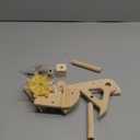 Bird Perch Toy, Interactive Rocking Parakeet Perch, Wooden Exercise Wheel for Cockatiels, Puzzle Enrichment Toy for Parrots, Bird Cage Accessories for Budgies & Conures (Pirate Ship)