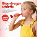 BESPORTBLE 50Pcs Party Blowers Noisemakers for Kids Birthday - Red Plastic Whistle Blowouts Party Favors for Kids Adults New Year Celebration Carnival and Games Supplies