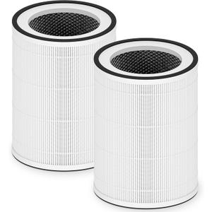 2 Pack True HEPA Kilo Filter Replacement Compatible with Afloia Kilo, KILOPLUS, KILOPRO, MIRO, MIRO PRO and MORENTO MR-Kilo, Kalo Air Purifier, 360 3-Stage Filtration, White