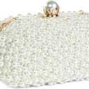 Women's Evening Handbags Pearl Clutch Purse Beaded bag Bridal Clutch wedding Purse