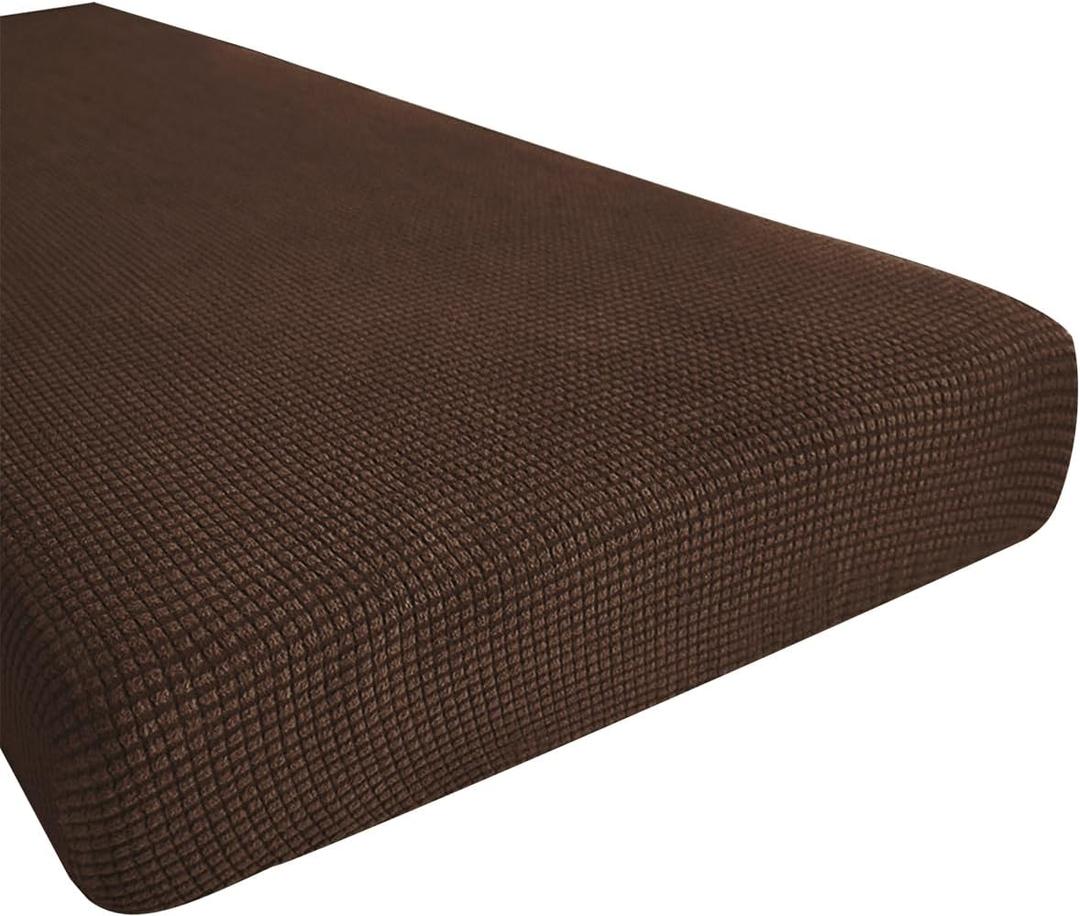 Hokway Couch Cushion Covers Stretch Cushion Covers Sofa Seat Cushion Slipcover Cushion Protector(Chocolate, Medium)