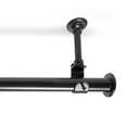 Room Dividers Now Ceiling Mount Curtain Rod 36-56 Inches - Black