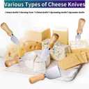 2 x Cheese Knife Set with Wooden Holder,Cheese Spreader Knives Set of 5 for Charcuterie Board,Charcuterie Boards Accessories Charcuterie Utensils Tools Git Box (Mr Mrs)
