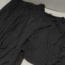 Trendy Queen Women's 2 Piece Matching Lounge Set Long Sleeve Side Ruching Top Wide Leg Drawstring Pants Set with Pockets (Medium, Black)