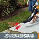 WORX Trivac 3 in 1 Electric Leaf Blower for Lawn Care, Leaf Vacuum with 350 CFM & 210 MPH, Leaf Mulcher with Metal Impeller, WG505