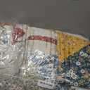 BLOOMHAVEN Quilt Set Queen Size, Patchwork Burnt Orange Floral Quilt Sets, Reversible Bedspread Lightweight and Breathable for All Seasons, Soft Quilted Bedspread with 2 Pillow Shams