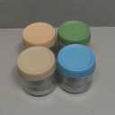 DRKIO 10 Oz Overnight Oats Containers with Lids - 4 Pack Glass Storage Jars with Airtight Lids Wide Mouth Mason Food Jars Great for Meal Prep Salad Chia Pudding Snacks Yogurt Sugar Spice Cereal