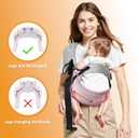 Toddler Carrier Sling for Newborn to Toddler, Ring Sling Baby Carrier 1555 lbs with Breathable & Anti-Slip Seat Cushion for Comfort, Lightweight Travel-Friendly (Light Gray)
