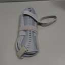 Wrist Forearm Fracture Splint Brace with 2 Removable Splints Breathable Arm Stable Support for Pain Relief Sprain Injuries (Gray, One Size, Left Hand)