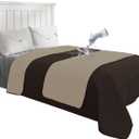 Easy-Going 100% Waterproof Dog Bed Cover Reversible Leak Proof Couch Cover Washable Sofa Cover Furniture Protector Blanket for Pets Kids Children Dog Cat (102x90 Inch, Chocolate/Beige)