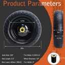 10" Solid Rubber Tires, 4.10/3.50-4 Tire and Wheel Flat Free, 2-Pack with 3/4" Bearings, 2.17"Offset Hub for GOR Garden Cart, Wheelbarrow, Trolleys, Hand Trucks & Yard Trailers