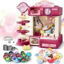 Large Claw Machine for Kids  Pink Dream Vending Machine Toy with Capsule Slide, Plush Toys, Lights & Music, Girls Claw Game Machine with USB & Coins, Birthday Gift for 6 7 9 10 12 Years Old
