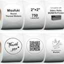 Misofuki 2" 6 Rolls 4500 Labels White Circle Direct Thermal Stickers Labels Rolls Compatible with Zebra, Rollo, MUNBYN, Self-Adhesive Round Direct Thermal Labels