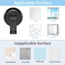 Suction Cup Hooks for Shower, Powerful Vacuum Suction Cup Hook for Towel, Robe, Loofah, No Hole Punched, Reusable Bathroom Towel Hooks, Black, 4 Pack