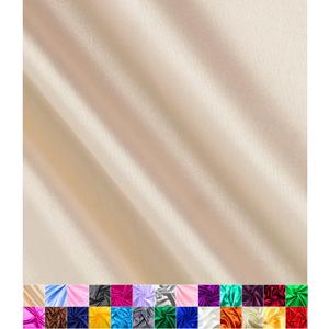 Satin Fabric | Decoration & Sewing | Shiny & Luxury | 60" Wide Roll | Metallic Shiny | Upholstery, Lining, Drapery, DIY Crafts (Champagne, 2 Yards)