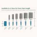 Medium Round Brushing Brush - Ceramic Hair Brush for a Smooth Salon Style Look - Professional Brushing Brush Ideal for All Hair Types - 43 mm