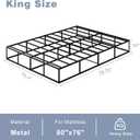 Tyndall 10 Inch King Size Box Spring, High Profile Metal King Bed Base
