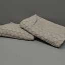 PHF 100% Cotton Waffle Pillow Shams King Size, 2 Pack 20" x 36" Soft Skin-Friendly Pillowcases, No Filling, Aesthetic Woven and Breathable Waffle Weave Pillow Case Covers for Bed, Oatmeal