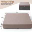 Outdoor Ottoman Cushion 23" x 19", 4" Thick High-Density Foam Replacement, Non-Slip Anti-Move Rubber Dot Base Patio Furniture Footstool Cushion, 3-Sided U-Zipper Washable Cover, Waterproof, 23*19*4in