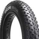 Hycline Fat Bike Replacement Tire: 20x4.0/26x4.0 Inch Puncture Resistant Folding MTB Bicycle Tires, All Terrain High-Density Bike Tires with Street or Trail Riding