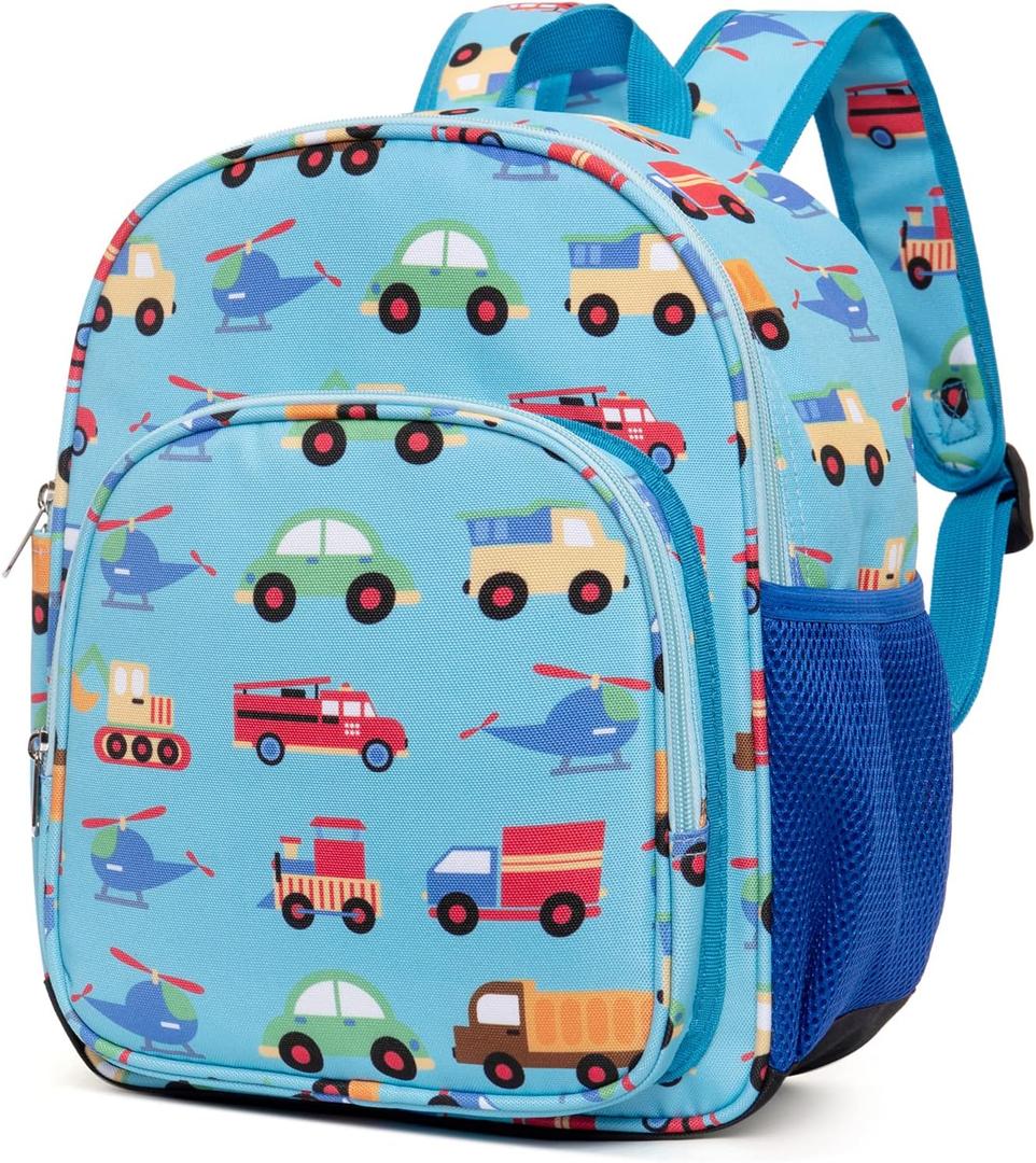 CLUCI Toddler Backpack for Boys Kids Backpacks Preschool Kindergarten Child Bookbag Travel Cute Daycare Bluey Backpack Cars (A01-blue Car404)