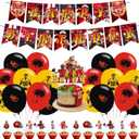 Patrick Football Star Birthday Party Decorations, American Football Themed Party Supplies with Happy Birthday Banner, Cake Topper, Cupcake Toppers, Balloons for Fans Adults Sports Party