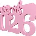 Pink Graduation Decorations 2026 Wooden Table Decor,Hollow Design Double Sided Class of 2026 Pink Graduation Party Centerpieces for Tables Congrats Grad Party Tabletopper