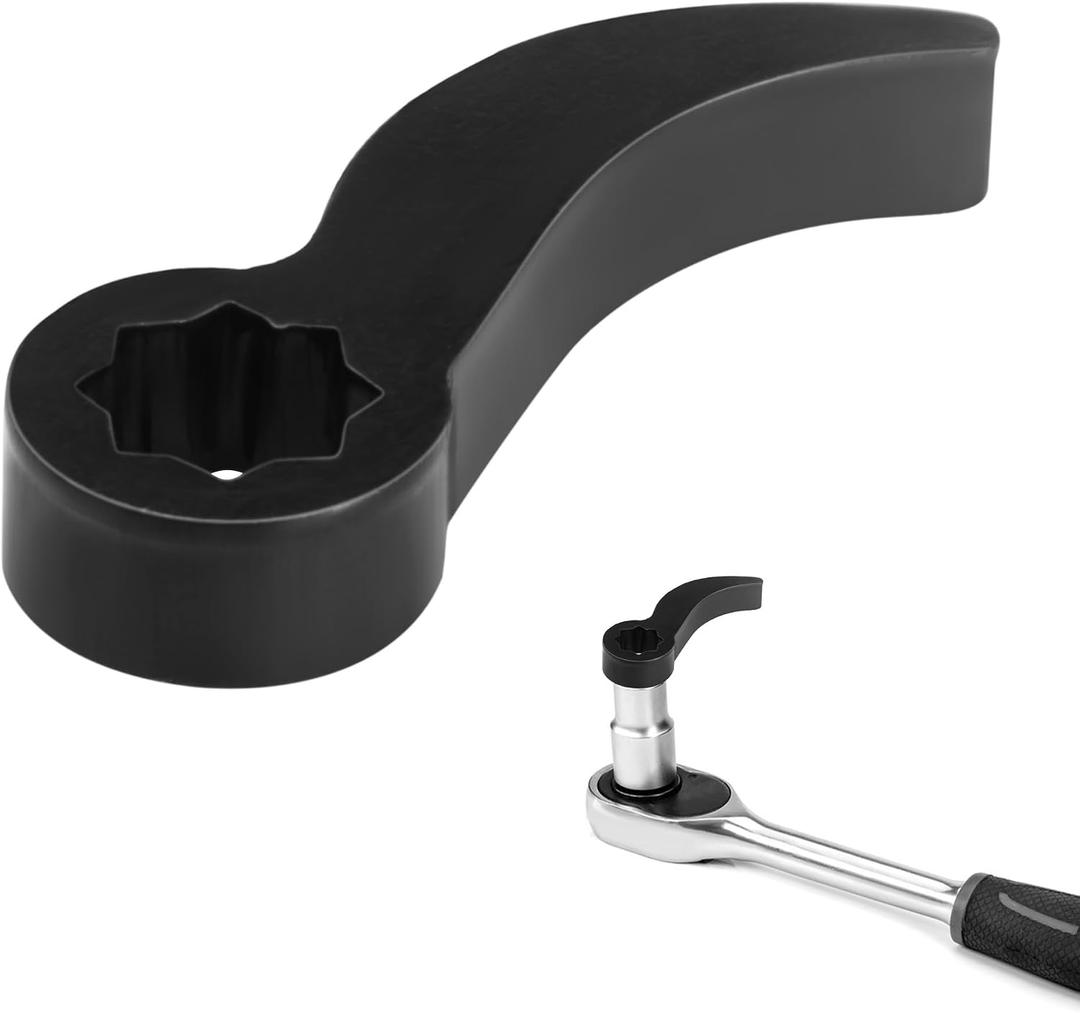 2 x Pry Bar Wrench Adaptor Head, Crowbar Adapter Head, Adjustable Angle Head for Car Repairing Tools, Half Shaft Removal and Tight Spaces, Fits 1/2" Drive Ratchets Wrench