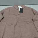 Men's Polo Sweater Fashion Collar Casual Sweater (Brown, XL)