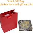 100pk Extra Small Gift Wrap Paper bags with Ribbon Handles(4.5x5.5x2.5in), for Party Favors, Baby Shower, Weddings,Holidays,Graduation,Birthdays,Celebrations,Bridesmaids Gifts,Bulk Solid Color (red)