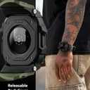 ULTIMAL Rugged Case with Band for Apple Watch 46mm,Compatible with Apple Watch Series 11/10, Military Grade Shockproof Bumper Cover for iWatch Tactical Band Men (Army Green, 46mm)
