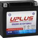 Motorcycle Battery YTX20HL-BS, UPLUS EB20H-3 Snowmobile UTV ATV YTX20L-BS YUAM320BS Maintenance Free Sealed AGM Powersports Compatible with Yamaha Honda Suzuki Harley-Davidson Kawasaki Jet Ski
