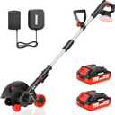 EWORK 20V Cordless Lawn Edger with 2 Batteries & Charger for Lawns Care