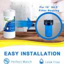 EXCELPURE Whole House Sediment Water Filter 10" x 4.5" (5 micronCompatible with Culligan RFC-BBSA, WFHD13001B, GXWH35F, GXWH30C, 3M Aqua-Pure AP817,Whirlpool WHKF-GD25BB (2 PACK)