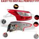 Tail Light Compatible with Ford Focus Sedan 2012 2013 2014 with Bulb Replace FO2818151 (Left Driver Side)