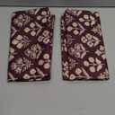 Burgundy Red Floral Block Print Pillow Covers 18x18 Inch Set of 2, Vintage Flower Pattern Decorative Throw Pillowcases Outdoor Farmhouse Cushion Covers Spring Summer Rustic Sofa Couch Bed Decor