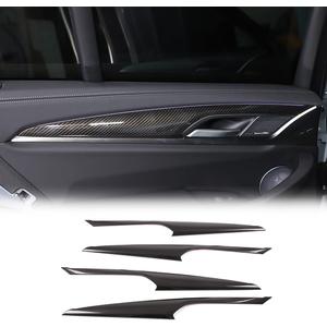 ABS Carbon Fiber Interior Door Decoration Panel Cover Trims For BMW X3 G01 X4 G02 2018-2023 Car Inner Door Armrest Panel Accessories