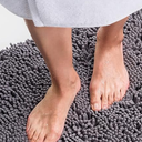 Area Rug Sets 2 Piece, Bath Mat Set, Plush Absorbent Shaggy Chenille Washable Mats, Includes, 24x17 and 30x20 Inch Rugs, Grey