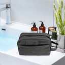 Travel Toiletry Bag - Durable Waterproof Material with Multi-Compartment Organization, Compact Size, Lightweight Portable Hanging Dopp Kit for Toiletries & Travel Accessories (black)