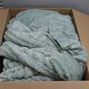 Andency Fluffy Comforter Set King, Super Soft Faux Fur Sage Green Comforter King Size Warm, Winter Warm Fleece Bedding Set, Plush Fuzzy Bed Set 3 Pieces (1 Shaggy Comforter, 2 Pillowcases)